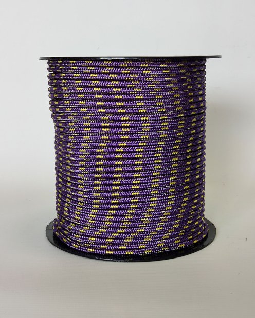 PES verstärktes Djembe Trommel Seil 5 mm Violett / Sonnenblumengelb 100 m